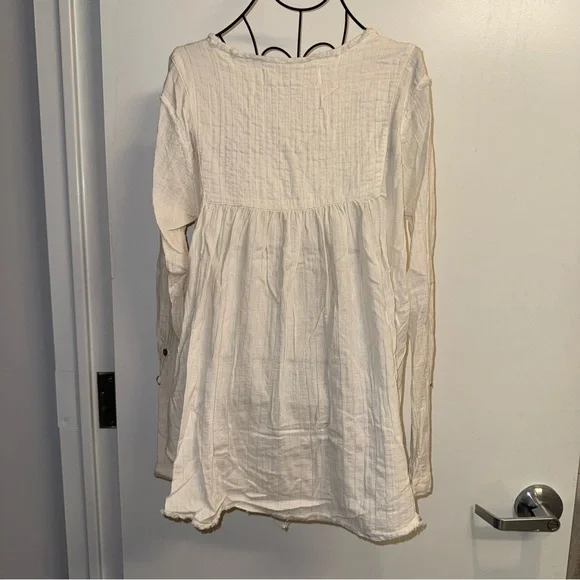 We The Free Long Sleeve Tunic Top Cream - Picture 2 of 8